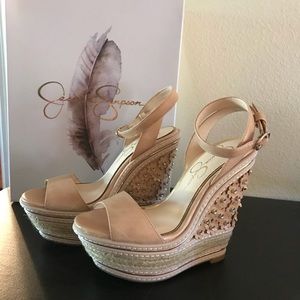 Jessica Simpson Floral Wedge Heels